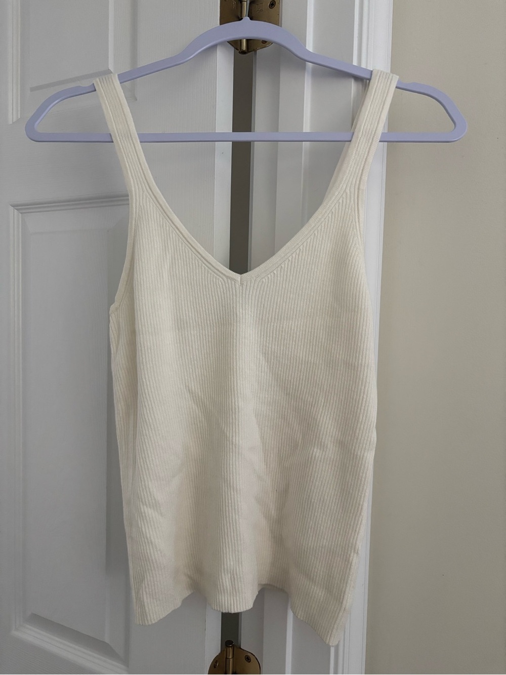 Banana Republic Ivory Ribbed Sweater Tank Top Size Small